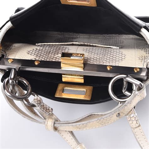 fendi black dust bag|fendi peekaboo snakeskin.